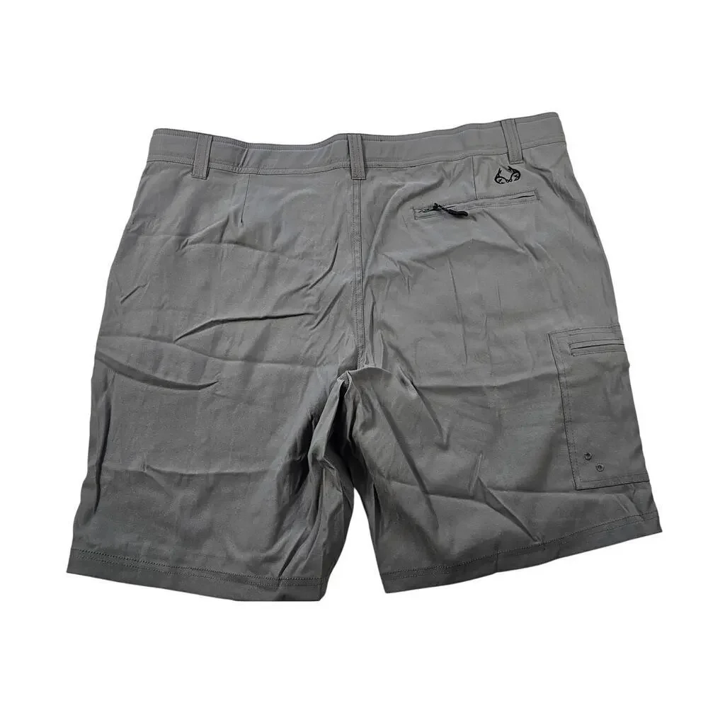Realtree XL 40-42 grey cargo zip pocket quick dry performance cinch belt waist